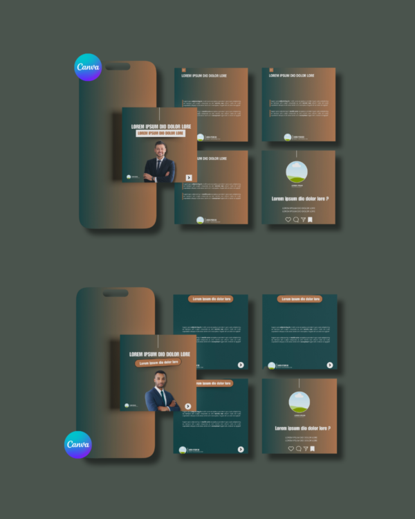 Template personnalisable Canva pour les projets créatifs.